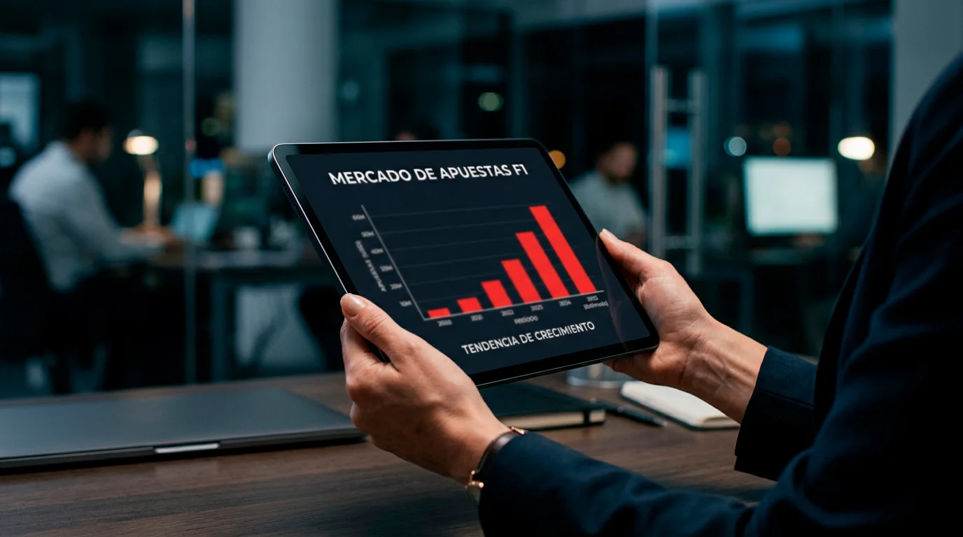 Gráfico del crecimiento del mercado de apuestas deportivas en España