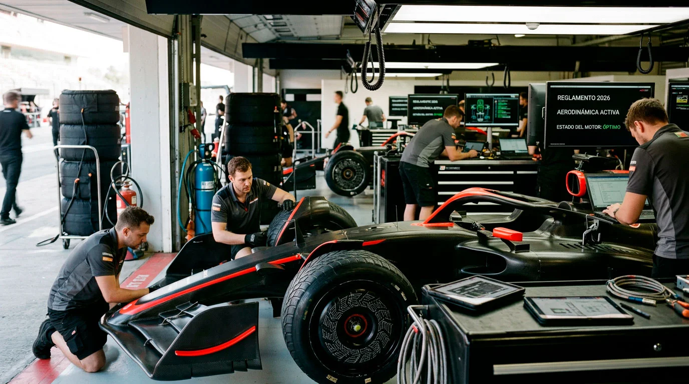Monoplaza de Fórmula 1 2026 con nuevo diseño aerodinámico